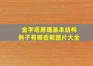 金字塔原理基本结构例子有哪些呢图片大全