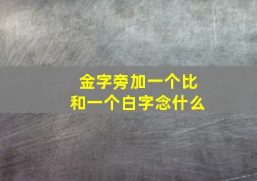 金字旁加一个比和一个白字念什么