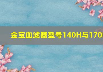 金宝血滤器型号140H与170H