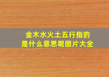 金木水火土五行指的是什么意思呢图片大全