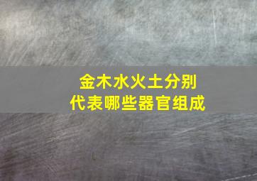 金木水火土分别代表哪些器官组成