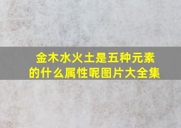 金木水火土是五种元素的什么属性呢图片大全集