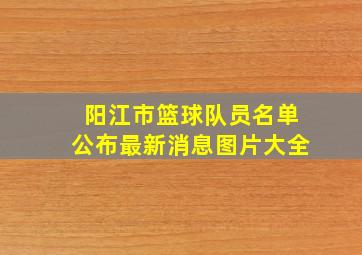 阳江市篮球队员名单公布最新消息图片大全