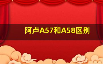 阿卢A57和A58区别