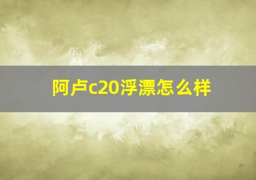 阿卢c20浮漂怎么样