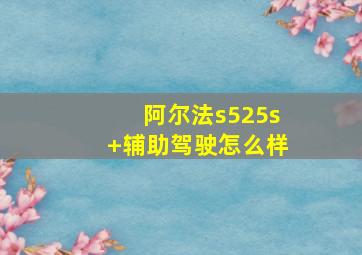 阿尔法s525s+辅助驾驶怎么样