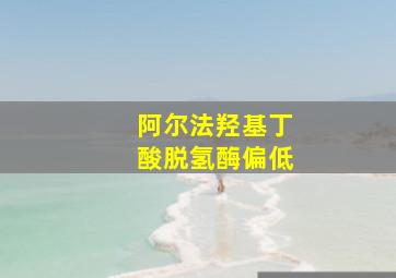 阿尔法羟基丁酸脱氢酶偏低