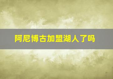 阿尼博古加盟湖人了吗