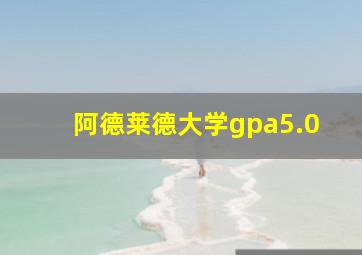 阿德莱德大学gpa5.0