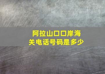 阿拉山口口岸海关电话号码是多少