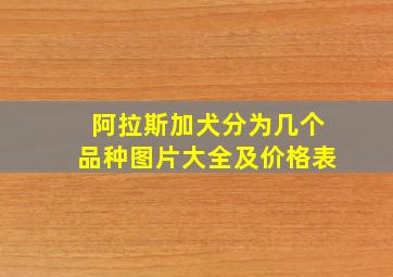 阿拉斯加犬分为几个品种图片大全及价格表