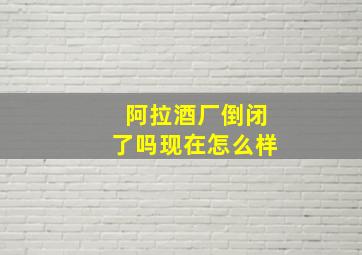 阿拉酒厂倒闭了吗现在怎么样