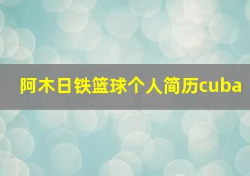 阿木日铁篮球个人简历cuba