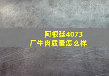 阿根廷4073厂牛肉质量怎么样