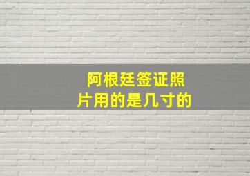 阿根廷签证照片用的是几寸的