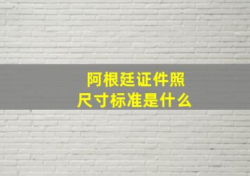 阿根廷证件照尺寸标准是什么