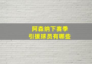 阿森纳下赛季引援球员有哪些