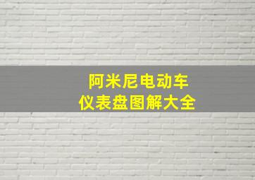 阿米尼电动车仪表盘图解大全