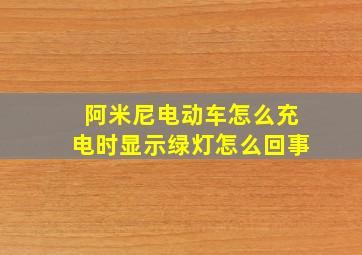 阿米尼电动车怎么充电时显示绿灯怎么回事