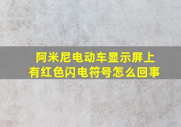 阿米尼电动车显示屏上有红色闪电符号怎么回事