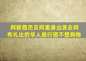 阿联酋杰贝阿里港出发去阿布扎比的华人旅行团不想购物