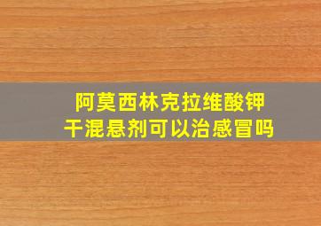 阿莫西林克拉维酸钾干混悬剂可以治感冒吗