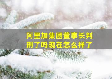 阿里加集团董事长判刑了吗现在怎么样了