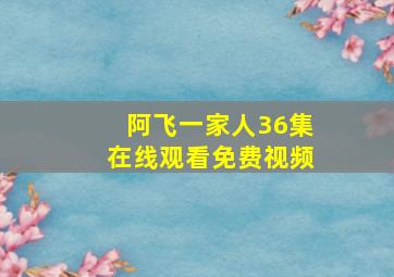 阿飞一家人36集在线观看免费视频