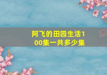 阿飞的田园生活100集一共多少集