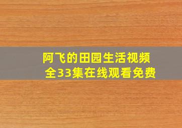 阿飞的田园生活视频全33集在线观看免费