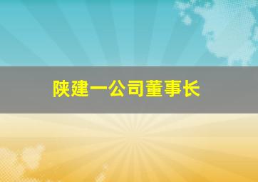 陕建一公司董事长