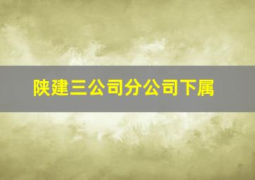 陕建三公司分公司下属