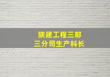 陕建工程三部三分司生产科长