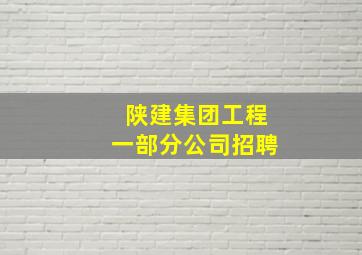 陕建集团工程一部分公司招聘