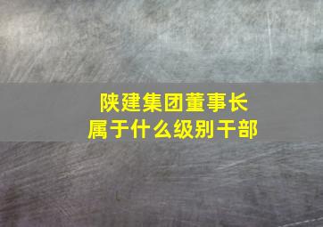 陕建集团董事长属于什么级别干部