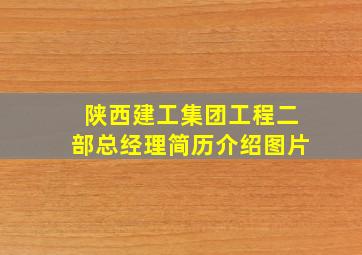 陕西建工集团工程二部总经理简历介绍图片