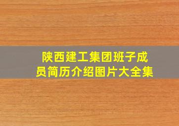 陕西建工集团班子成员简历介绍图片大全集