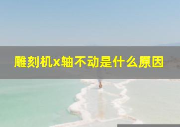 雕刻机x轴不动是什么原因