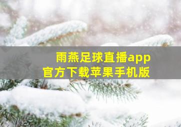 雨燕足球直播app官方下载苹果手机版