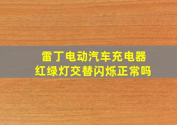 雷丁电动汽车充电器红绿灯交替闪烁正常吗