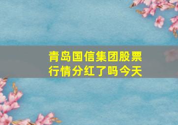 青岛国信集团股票行情分红了吗今天