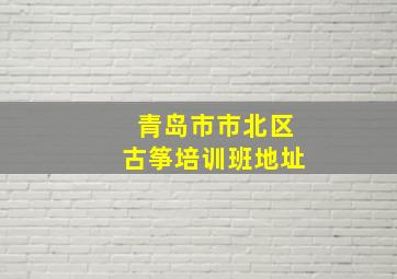 青岛市市北区古筝培训班地址