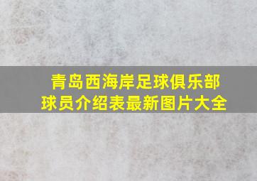 青岛西海岸足球俱乐部球员介绍表最新图片大全