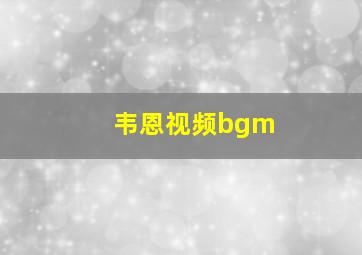 韦恩视频bgm