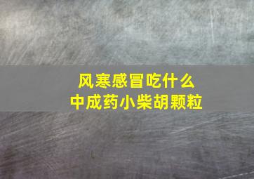 风寒感冒吃什么中成药小柴胡颗粒