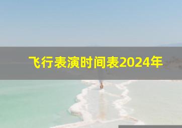 飞行表演时间表2024年