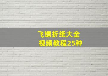 飞镖折纸大全视频教程25种