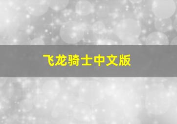 飞龙骑士中文版