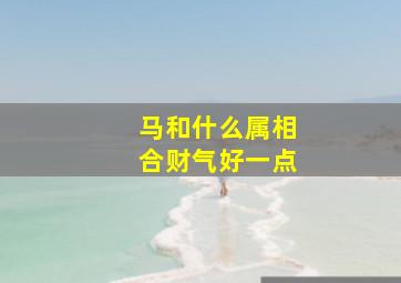 马和什么属相合财气好一点