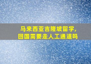 马来西亚吉隆坡留学,回国需要走人工通道吗